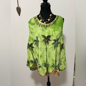 Tropical Palm Tree Sleeveless Top